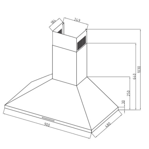 ΑΠΟΡΡΟΦΗΤΗΡΑΣ ΤΖΑΚΙ 90CM DAVOLINE CHESTER 090 BL (ΚΑΜΙΝΑΔΑ / A+ / BLACK / 559m3/h / BLDC)
